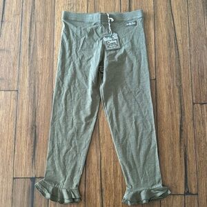 NWT Matilda Jane Girls Olive Green Woodland Adventure Ruffle Legging 12